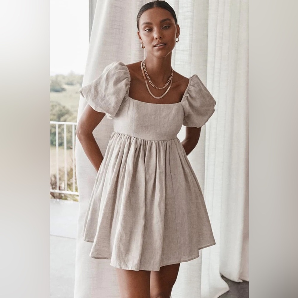 MABLE light pink babydoll dress